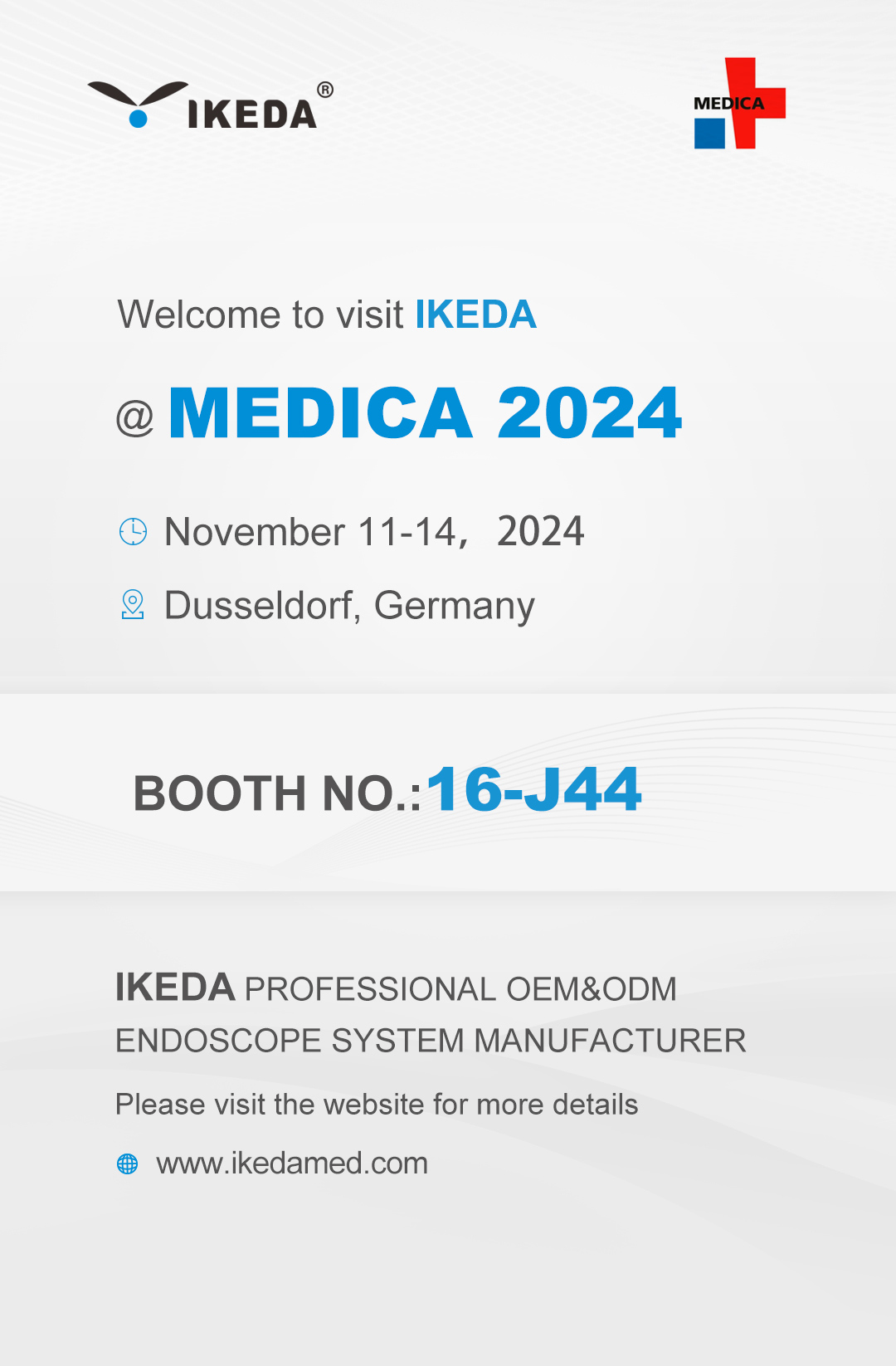 展會(huì)邀請(qǐng) | MEDICA 2024，益柯達(dá)邀您相約德國(guó)!